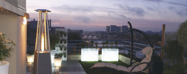 chauffer une terrasse extérieur